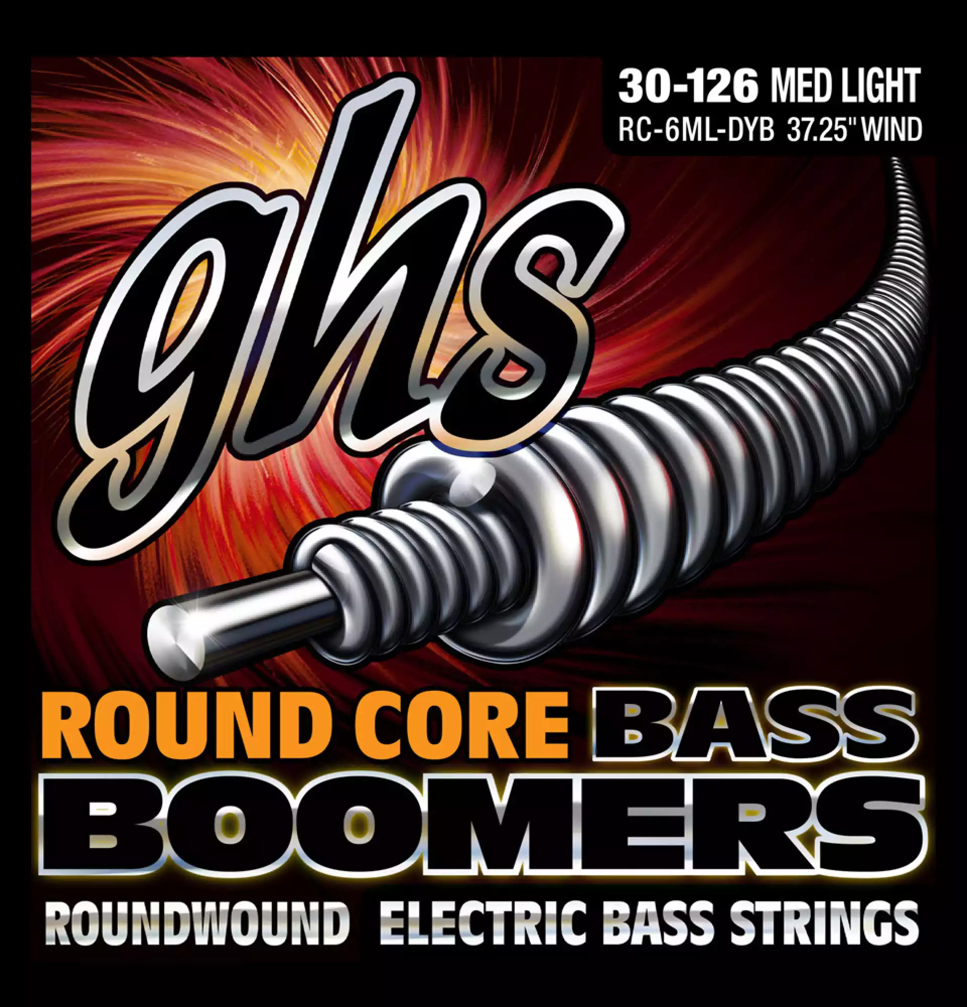 GHS RC-6ML-DYB 30-126 Bass Boomers Long Scale 6-String - Žice za bas gitaru