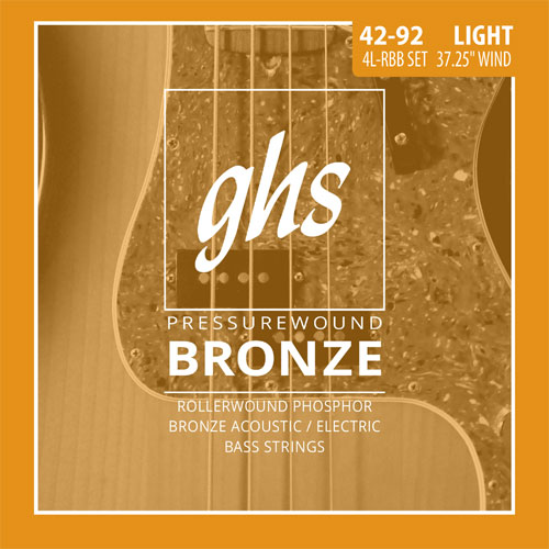 GHS 42-92 4L-RBB PRESSUREWOUND BRONZE - Žice za akustičnu bas gitaru