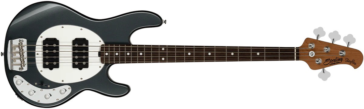 Sterling StingRay RAY34 HH Charcoal Frost - Bas gitara